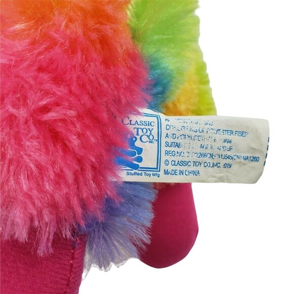 Classic Toy Company Llama 13 inch Plush Alpaca Colorful Rainbow Stuffed Animal - Picture 6 of 7